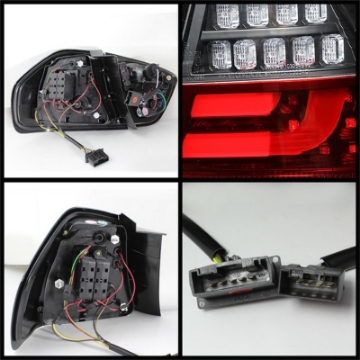 Picture of Spyder BMW E90 3-Series 06-08 4Dr LED Indicator LED Tail Lights Blk ALT-YD-BE9006-LBLED-G2-BK