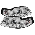 Picture of Spyder Ford Mustang 99-04 Projector Headlights LED Halo Chrome High H1 Low H1 PRO-YD-FM99-1PC-AM-C