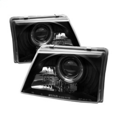 Picture of Spyder Ford Ranger 98-00 Projector Headlights LED Halo Black High 9005 Low H1 PRO-YD-FR98-BK