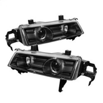 Picture of Spyder Honda Prelude 92-96 Projector Headlights LED Halo Black High H1 Low H1 PRO-YD-HP92-BK