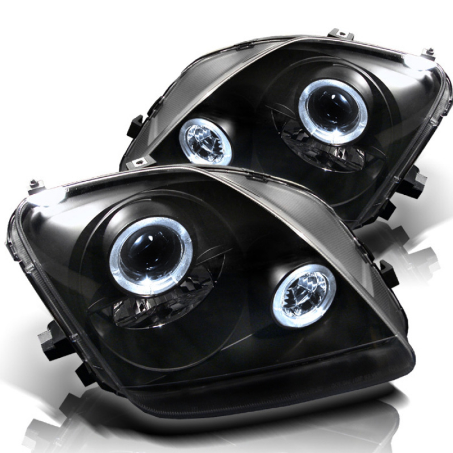Picture of Spyder Honda Prelude 97-01 Projector Headlights LED Halo Black High H1 Low H1 PRO-YD-HP97-HL-BK
