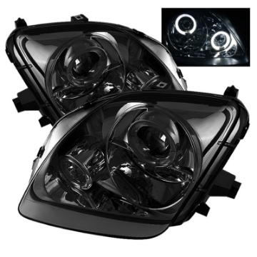 Picture of Spyder Honda Prelude 97-01 Projector Headlights LED Halo Smoke High H1 Low H1 PRO-YD-HP97-HL-SM