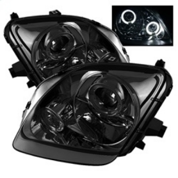 Picture of Spyder Honda Prelude 97-01 Projector Headlights LED Halo Smoke High H1 Low H1 PRO-YD-HP97-HL-SM
