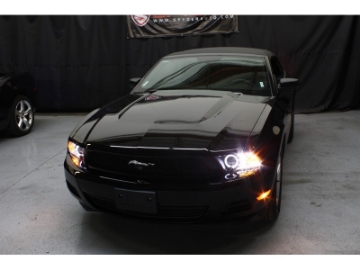Picture of Spyder Ford Mustang 99-04 Projector Headlights LED Halo Black High H1 Low H1 PRO-YD-FM99-1PC-AM-BK