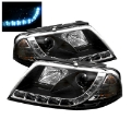 Picture of Spyder Volkswagen Passat 01-05 Projector Headlights DRL Black High H1 Low H1 PRO-YD-VP01-DRL-BK