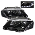 Picture of Spyder Volkswagen Passat 06-08 Projector Headlights DRL Black High H1 Low H1 PRO-YD-VP06-DRL-BK