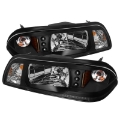 Picture of Spyder Ford Mustang 87-93 1PC LED Replaceable LEDsCrystal Headlights Black HD-YD-FM87-1PC-LED-BK