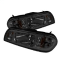 Picture of Spyder Ford Mustang 87-93 1PC LED Replaceable LEDsCrystal Headlights Black HD-YD-FM87-1PC-LED-SM