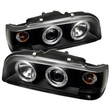 Picture of Spyder Volvo 850 93-97 Projector Headlights LED Halo Black High H1 Low H1 PRO-YD-VO85092-HL-BK