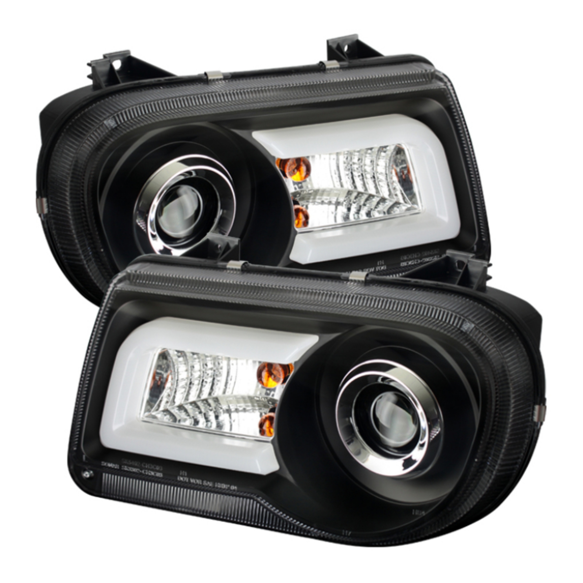 Picture of Spyder Chrysler 300C 05-10 Projector Headlights LED DRL Black High-Low H7 PRO-YD-C300C-DRL-BK
