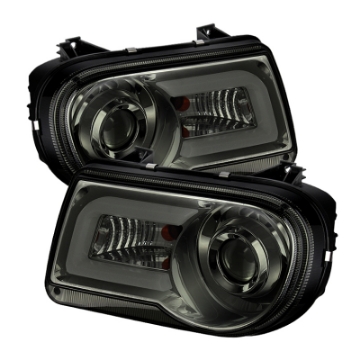 Picture of Spyder Chrysler 300C 05-10 Projector Headlights LED DRL Smoke High-Low H7 PRO-YD-C300C-DRL-SM