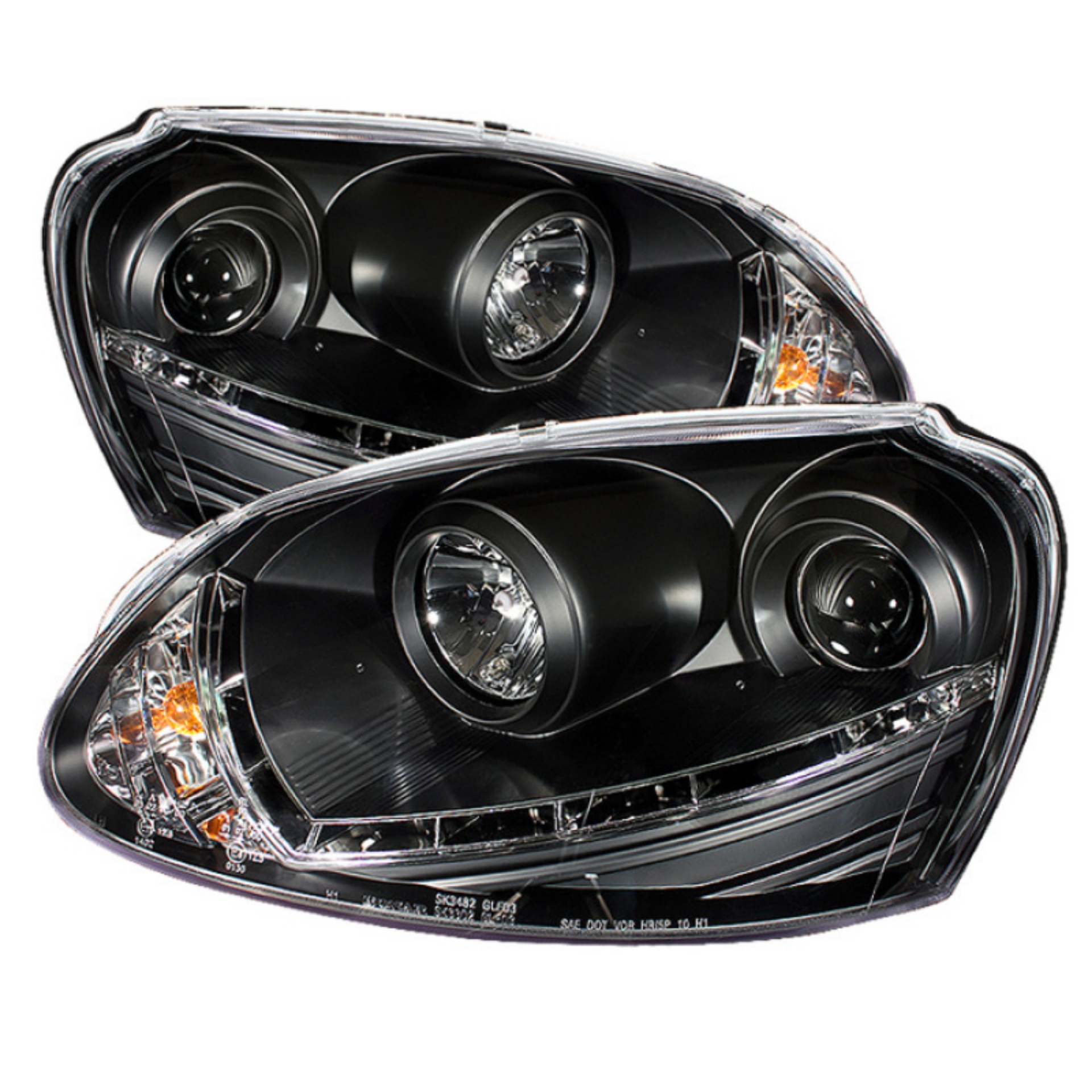 Picture of Spyder Volkswagen GTI 06-09-Jetta 06-09 Xenon-HID Model Only - DRL Black PRO-YD-VG06-HID-DRL-BK