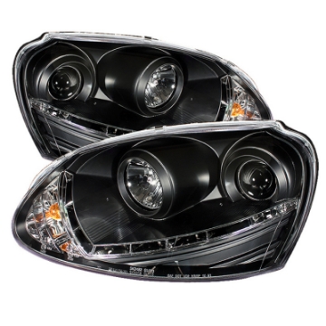 Picture of Spyder Volkswagen GTI 06-09-Jetta 06-09 Xenon-HID Model Only - DRL Black PRO-YD-VG06-HID-DRL-BK