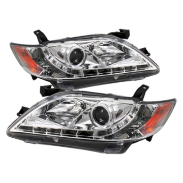 Picture of Spyder Toyota Camry 07-09 Projector Headlights DRL Chrome High H1 Low H7 PRO-YD-TCAM07-DRL-C