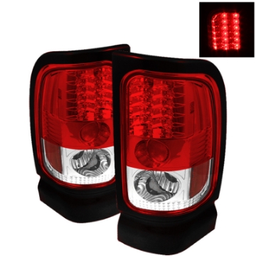 Picture of Spyder Dodge Ram 1500 94-01-Ram 2500-3500 94-02 LED Tail Lights Red Clear ALT-YD-DRAM94-LED-RC
