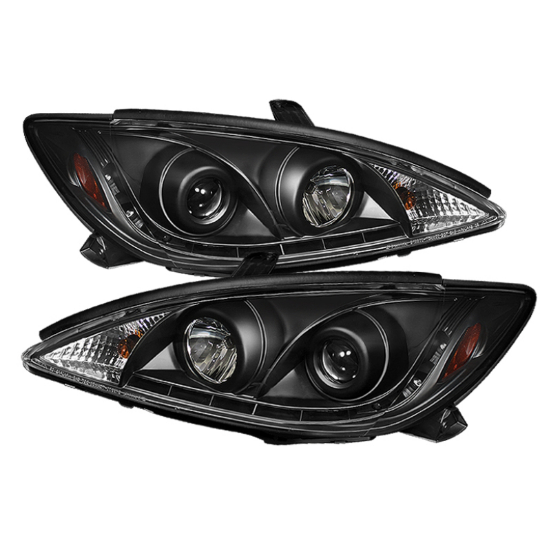 Picture of Spyder Toyota Camry 02-06 Projector Headlights DRL Black High H1 Low H1 PRO-YD-TCAM02-DRL-BK