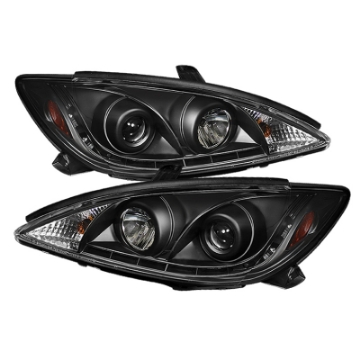 Picture of Spyder Toyota Camry 02-06 Projector Headlights DRL Black High H1 Low H1 PRO-YD-TCAM02-DRL-BK