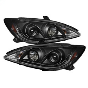 Picture of Spyder Toyota Camry 02-06 Projector Headlights DRL Black High H1 Low H1 PRO-YD-TCAM02-DRL-BK