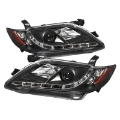 Picture of Spyder Toyota Camry 07-09 Projector Headlights DRL Black High H1 Low H7 PRO-YD-TCAM07-DRL-BK