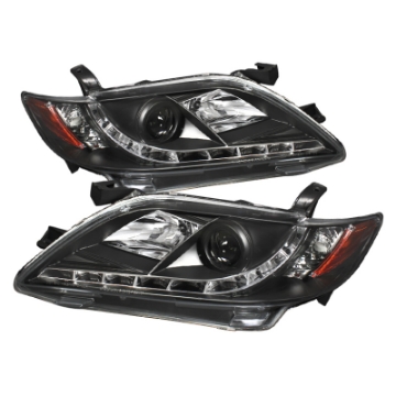 Picture of Spyder Toyota Camry 07-09 Projector Headlights DRL Black High H1 Low H7 PRO-YD-TCAM07-DRL-BK