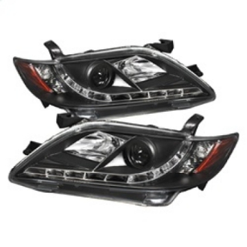 Picture of Spyder Toyota Camry 07-09 Projector Headlights DRL Black High H1 Low H7 PRO-YD-TCAM07-DRL-BK