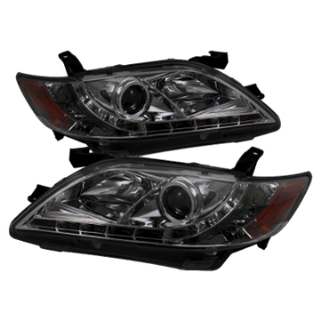 Picture of Spyder Toyota Camry 07-09 Projector Headlights DRL Smoke High H1 Low H7 PRO-YD-TCAM07-DRL-SM