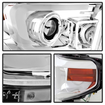 Picture of Spyder Toyota Tundra 2014-2016 Projector Headlights Light Bar DRL Chrome PRO-YD-TTU14-DRL-C