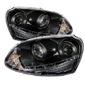 Picture of Spyder Volkswagen GTI 06-09-Jetta 06-09 Halogen Model Only - DRL Black PRO-YD-VG06-DRL-BK