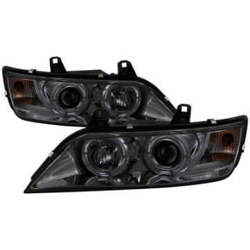 Picture of Spyder BMW Z3 96-02 Projector Headlights LED Halo Smoke High H1 Low H1 PRO-YD-BMWZ396-HL-SM