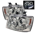 Picture of Spyder Chevy Suburban 1500 Projector Headlights LED Halo LED Chrome PRO-YD-CSUB07-HL-C