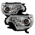 Picture of Spyder Toyota Tacoma 12-16 Projector Headlights Light Bar DRL Chrome PRO-YD-TT12-LBDRL-C