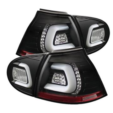 Picture of Spyder Volkswagen Golf V 06-09 LED TURN SIGNAL LED Tail Lights Black ALT-YD-VG03-LED-BK