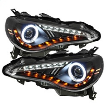 Picture of Spyder Scion FRS 12-14 Projector Headlights CCFL Halo DRL LED Black PRO-YD-SFRS12-CCFL-BK