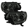 Picture of Spyder Toyota Tacoma 12-16 Projector Headlights Light Bar DRL Smoke PRO-YD-TT12-LBDRL-SM