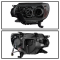 Picture of Spyder Toyota Tacoma 12-16 Projector Headlights Light Bar DRL Smoke PRO-YD-TT12-LBDRL-SM