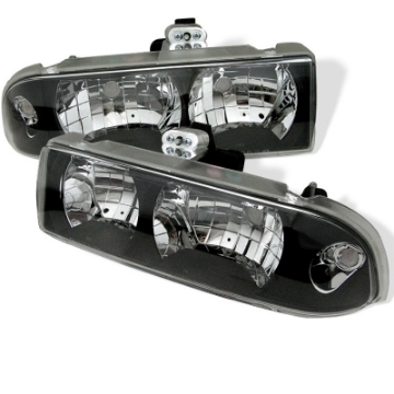 Picture of Spyder Chevy S10 98-04-Chevy Blazer 98-05 Crystal Headlights Black HD-YD-CS1098-BK