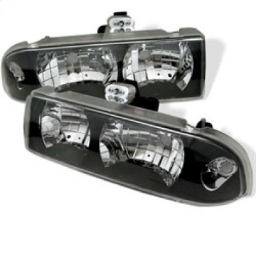 Picture of Spyder Chevy S10 98-04-Chevy Blazer 98-05 Crystal Headlights Black HD-YD-CS1098-BK