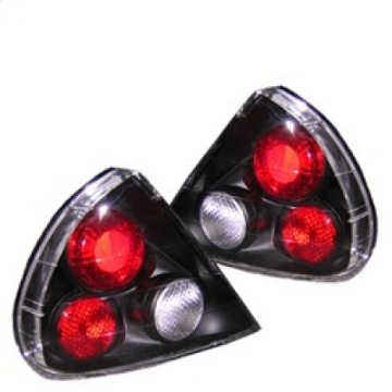 Picture of Spyder Mitsubishi Mirage 99-02 2-4Dr Euro Style Tail Lights Black ALT-YD-ML99-BK