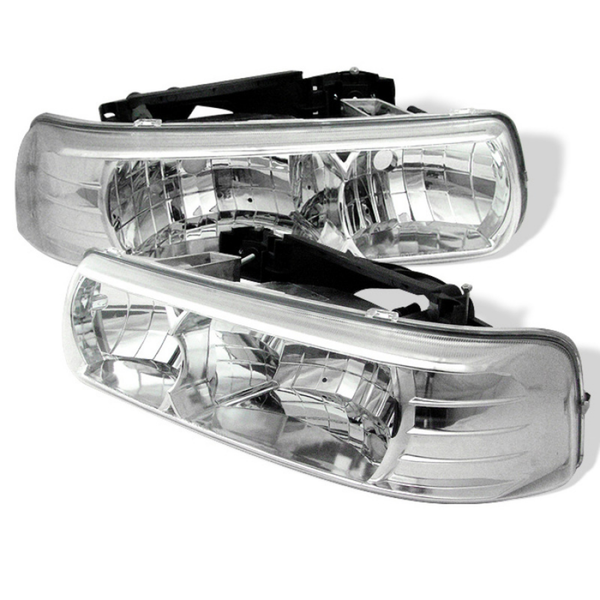 Picture of Spyder Chevy Silverado 1500-2500 99-02 Crystal Headlights Chrome HD-YD-CSIL99-C