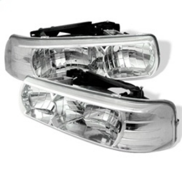 Picture of Spyder Chevy Silverado 1500-2500 99-02 Crystal Headlights Chrome HD-YD-CSIL99-C