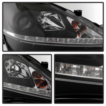 Picture of Spyder Lexus IS 250-350 2006-2010 Projector Headlights DRL Black PRO-YD-LIS06-DRL-BK