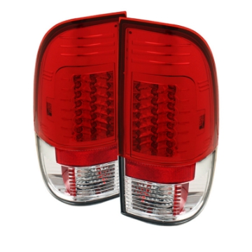 Picture of Spyder Ford Super Duty 08-15 Version 2 LED Tail Lights Red Clear ALT-YD-FS07-LED-G2-RC