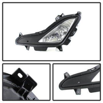 Picture of Spyder Hyundai Elantra 2014+ OEM Style Fog Lights W-Switch Clear FL-HYE2014-C