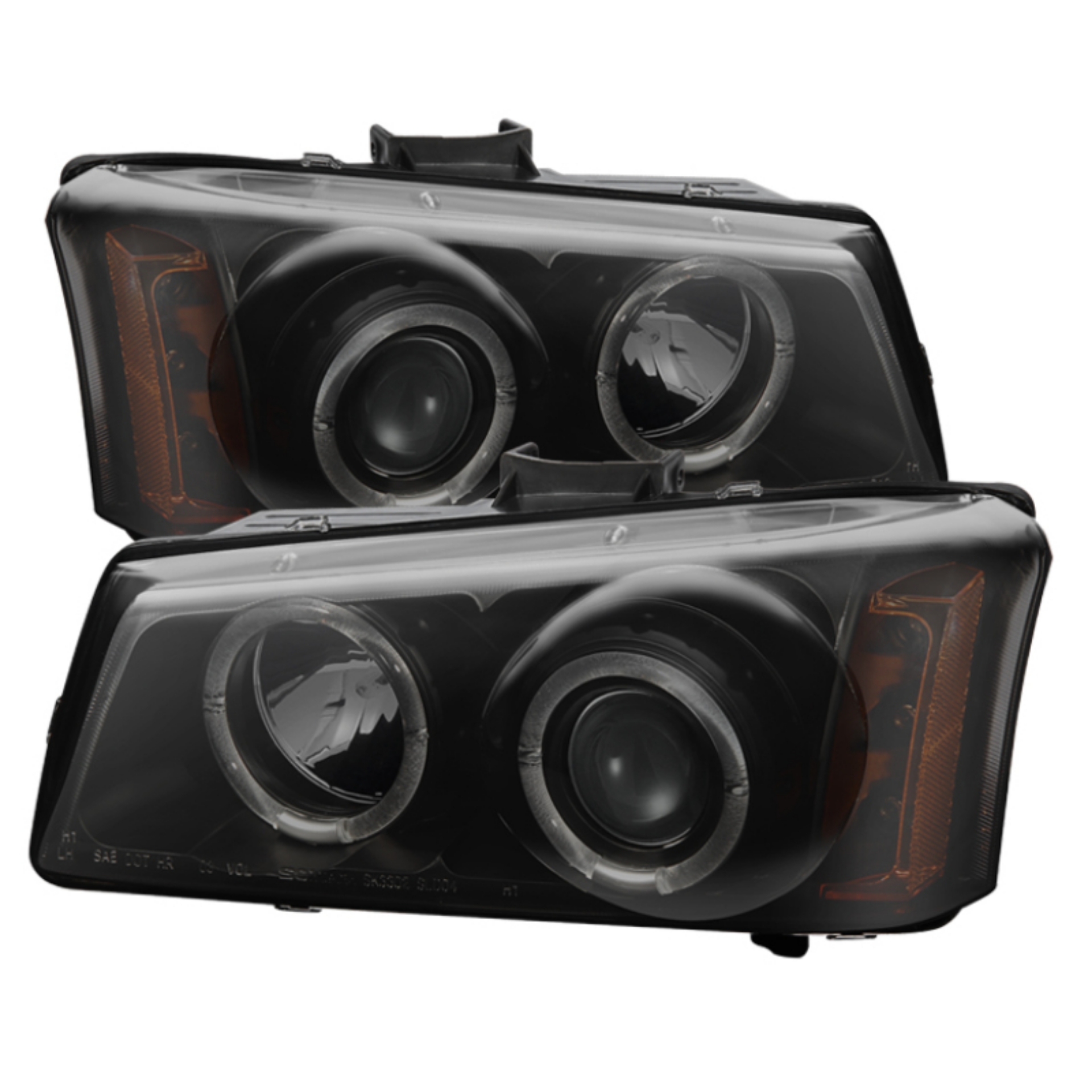 Picture of Spyder Chevy Silverado 1500-2500-3500 03-06 Projector Headlights PRO-YD-CS03-AM-BSM