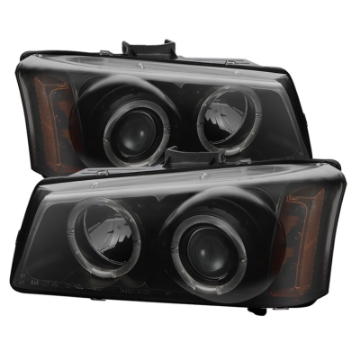 Picture of Spyder Chevy Silverado 1500-2500-3500 03-06 Projector Headlights PRO-YD-CS03-AM-BSM