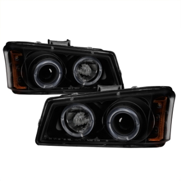 Picture of Spyder Chevy Silverado 1500-2500-3500 03-06 Projector Headlights PRO-YD-CS03-AM-BSM