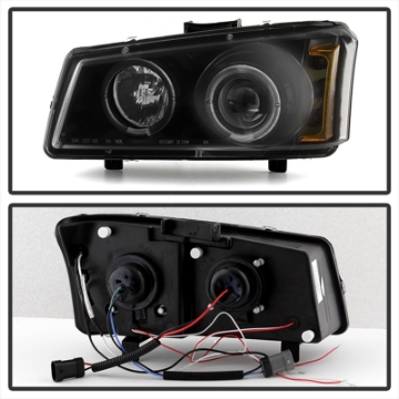 Picture of Spyder Chevy Silverado 1500-2500-3500 03-06 Projector Headlights PRO-YD-CS03-AM-BSM