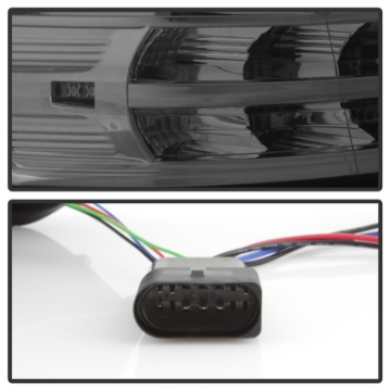Picture of Spyder Dodge Ram 13-15 Projector Headlights Light Bar DRL Smoke PRO-YD-DR13-LBDRL-SM
