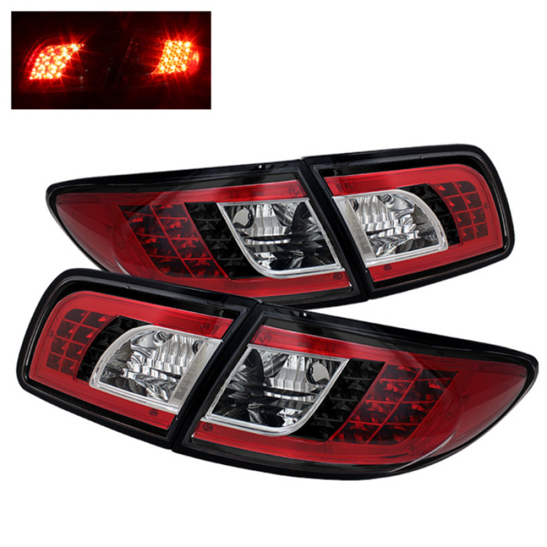 Picture of Spyder Mazda 6 03-08 4-5DR Not fit WagonLED Tail Lights Black ALT-YD-M603-LED-BK