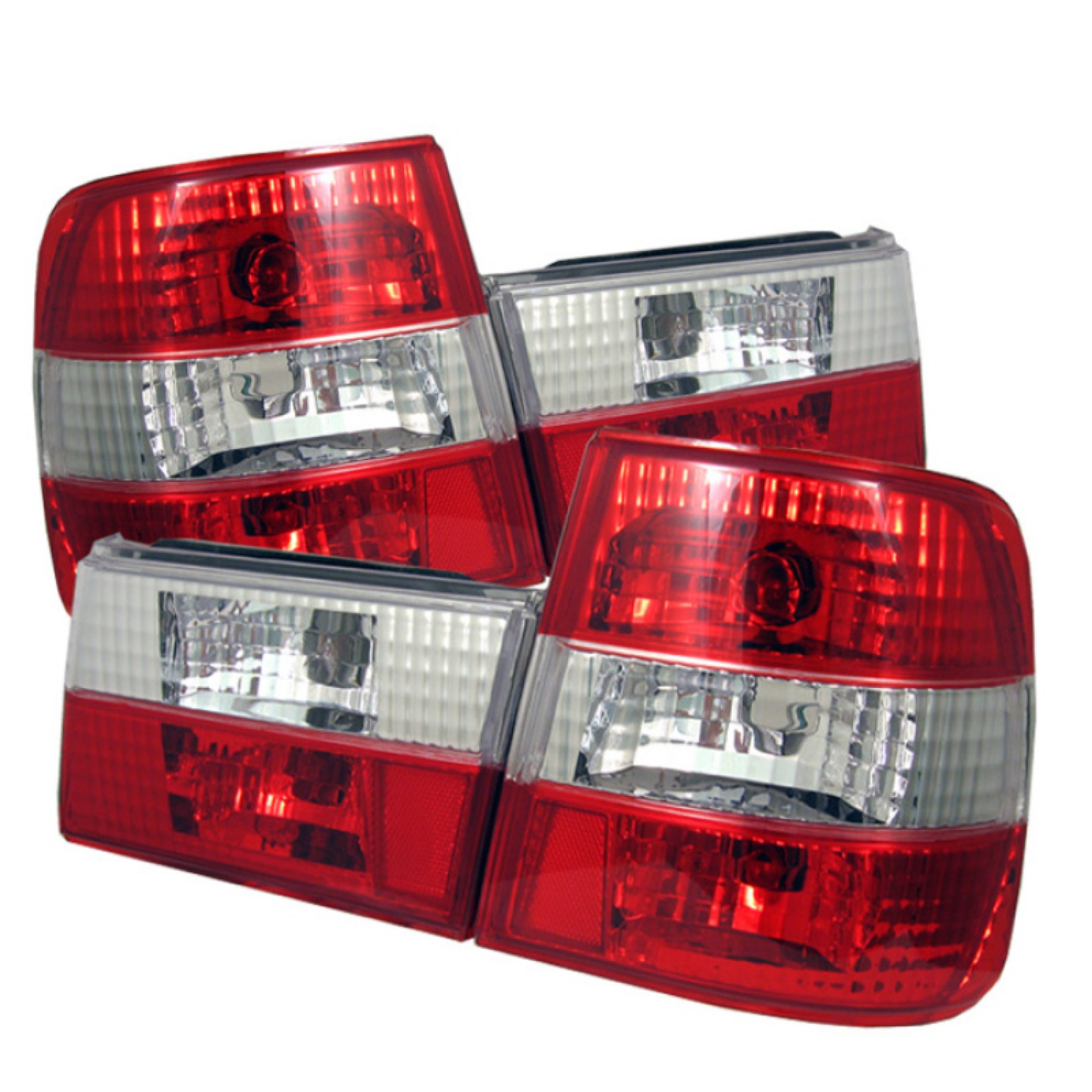 Picture of Spyder BMW E34 5-Series 88-95 Euro Style Tail Lights Red Clear ALT-YD-BE3488-RC